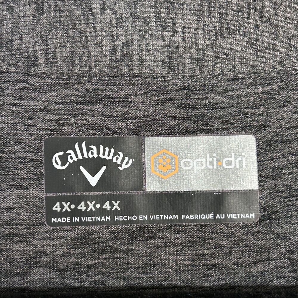 Callaway Men's Polo Golf Shirt 4XL Big & Tall Gray Opti-Dri - Picture 2 of 9